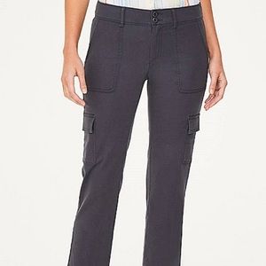 Loft Outlet Coastal Gray Cropped Cargo Pants